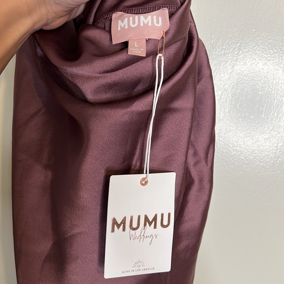 NWT Show Me‎ Your Mumu Verona Cowl Neck Dress in Plum - Large - Picture 2 of 2